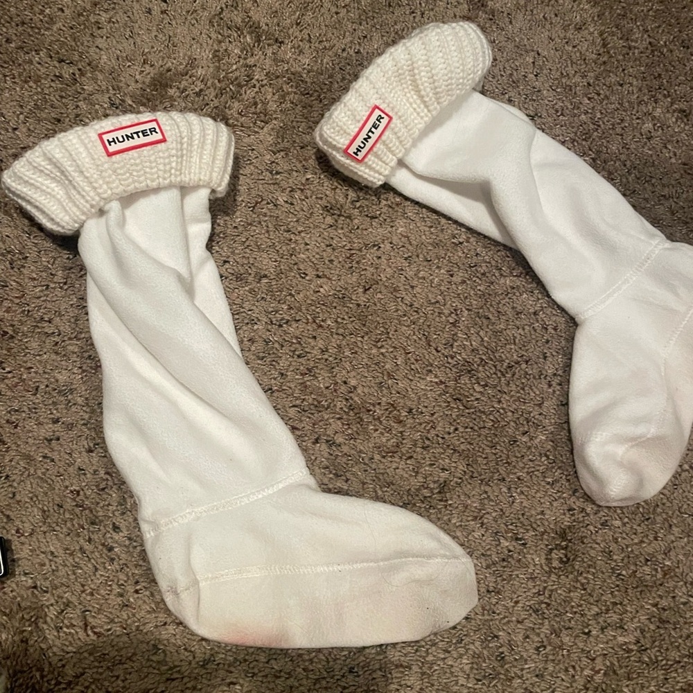 Hunter White Boot Socks